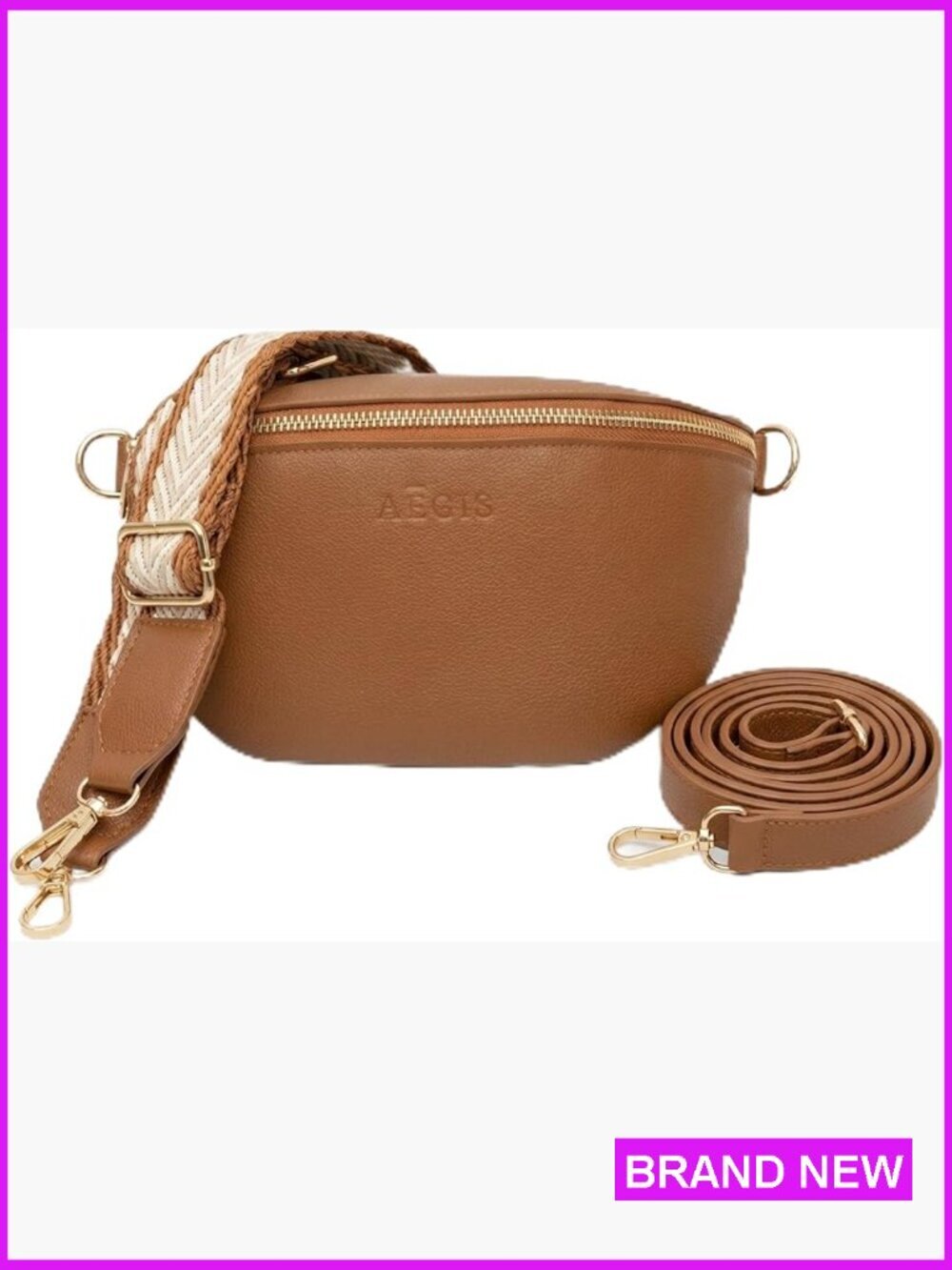 Vegan Leather Sling Bag RFID Blocking Crossbody Purse Travel Anti Theft